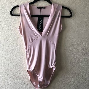 Emilia Sleeveless Plunge Neck Bodysuit